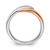 Sterling Silver Rhodium-Plated Rose Gold-Tone Bypass Ring, 1.97 mm - View 2