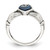 Sterling Silver Antiqued Abalone Inlay and Black Enamel Claddagh Ring - View 2