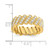 Sterling Silver Gold-Tone Slanted Cubic Zirconia Band Ring, 7.17 mm - View 5