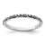 Sterling Silver Rhodium-Plated Antiqued Leaf Band Ring, 1.6 mm
