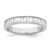 Sterling Silver Rhodium-Plated Cubic Zirconia Ring, 3.89 mm