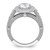 Sterling Silver Rhodium-Plated 8 mm Center Cubic Zirconia Halo Ring - View 2