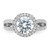 Sterling Silver Rhodium-Plated Halo 8 mm Center Cubic Zirconia Ring - View 4