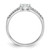 Sterling Silver Rhodium-Plated Oval Cubic Zirconia Ring, 1.45 mm - View 2
