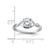 Sterling Silver Rhodium-Plated 6.5 mm Cubic Zirconia Twisted Ring - View 5