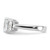 Sterling Silver Rhodium-Plated Emerald-Cut Cubic Zirconia 3-Stone Ring, 3.41 mm - View 3