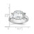 Sterling Silver Rhodium-Plated Emerald-Cut Cubic Zirconia 3-Stone Ring, 3.41 mm - View 5
