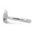 Sterling Silver Rhodium-Plated Cubic Zirconia Star Ring, 2.6 mm - View 3