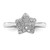Sterling Silver Rhodium-Plated Cubic Zirconia Star Ring, 2.6 mm - View 4