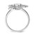 Sterling Silver Rhodium-Plated Cubic Zirconia Flower Ring, 1.83 mm - View 2