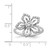 Sterling Silver Rhodium-Plated Cubic Zirconia Flower Ring, 1.83 mm - View 3