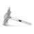 Sterling Silver Rhodium-Plated Cubic Zirconia Flower Ring, 1.83 mm - View 4