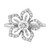 Sterling Silver Rhodium-Plated Cubic Zirconia Flower Ring, 1.83 mm - View 5
