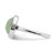 Sterling Silver Rhodium-Plated Green Cubic Zirconia Ring, 2 mm - View 3