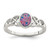 Sterling Silver Rhodium-Plated Lab-Created Opal Ring, 1.78 mm