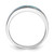Sterling Silver Rhodium-Plated Blue Lab-Created Opal Inlay Band Ring, 1.43 mm - View 2