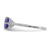 Sterling Silver Rhodium-Plated Blue and White Cubic Zirconia Ring, 1.44 mm - View 3