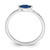 Sterling Silver Rhodium-Plated Blue Cubic Zirconia Ring, 1.18 mm - View 2