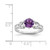 Sterling Silver Rhodium-Plated Amethyst Celtic Trinity Ring - View 5