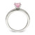 Sterling Silver Rhodium-Plated Pink and Clear Cubic Zirconia Ring - View 2