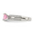 Sterling Silver Rhodium-Plated Pink and Clear Cubic Zirconia Ring - View 3