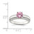 Sterling Silver Rhodium-Plated Pink and Clear Cubic Zirconia Ring - View 5