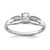 Sterling Silver Rhodium-Plated 0.03ct Diamond White Topaz Ring, 1.46 mm