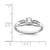 Sterling Silver Rhodium-Plated 0.03ct Diamond White Topaz Ring, 1.46 mm - View 3