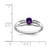 Sterling Silver Rhodium-Plated 0.03ct Diamond Amethyst Ring, 1.46 mm - View 3