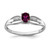 Sterling Silver Rhodium-Plated 0.03ct Diamond Rhodolite Garnet Ring, 1.46 mm