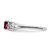 Sterling Silver Rhodium-Plated 0.03ct Diamond Rhodolite Garnet Ring, 1.46 mm - View 4