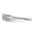 Sterling Silver Rhodium-Plated 0.03ct Diamond Aquamarine Ring, 1.46 mm - View 4