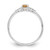 Sterling Silver Rhodium-Plated 0.03ct Diamond Citrine Ring, 1.46 mm - View 2