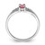 Sterling Silver Rhodium-Plated 0.03ct Diamond Pink Tourmaline Ring, 1.46 mm - View 2
