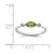 Sterling Silver Rhodium-Plated Polished Peridot and White Topaz Ring, 1.65 mm - View 3