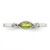 Sterling Silver Rhodium-Plated Polished Peridot and White Topaz Ring, 1.65 mm - View 5