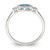 Sterling Silver Rhodium-Plated Polished Blue Topaz/White Topaz Ring, 1.65 mm - View 2
