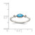 Sterling Silver Rhodium-Plated Polished Blue Topaz/White Topaz Ring, 1.65 mm - View 3