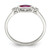 Sterling Silver Rhodium-Plated-Pltd Polished Lab-Created Ruby and White Topaz Ring, 1.65 mm - View 2