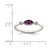 Sterling Silver Rhodium-Plated Polished Rhololite and White Topaz Ring, 1.65 mm - View 3
