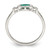 Sterling Silver Rhodium-Plated-Platd Polished Lab-Created Emerald/White Topaz Ring, 1.65 mm - View 2
