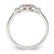 Sterling Silver Rhodium-Plated-Pltd Polished Pink Tourmaline/ White Topaz Ring, 1.65 mm - View 2
