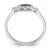 Sterling Silver Rhodium-Plated-Pltd Polished Lab-Created Sapphire/White Topaz Ring, 1.65 mm - View 2