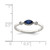 Sterling Silver Rhodium-Plated-Pltd Polished Lab-Created Sapphire/White Topaz Ring, 1.65 mm - View 3