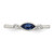 Sterling Silver Rhodium-Plated-Pltd Polished Lab-Created Sapphire/White Topaz Ring, 1.65 mm - View 5