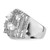 Sterling Silver Rhodium-Plated Pear Cubic Zirconia Fancy Ring - View 4