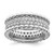 Sterling Silver Rhodium-Plated Cubic Zirconia Ring, 8.25 mm
