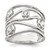 Sterling Silver Fancy Cubic Zirconia Ring, 21 mm Top Length, 18.3 mm Top Width