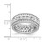 Sterling Silver Rhodium-Plated Cubic Zirconia 3-Row Eternity Ring, 7.6 mm - View 3