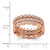 Sterling Silver Rose-Tone Cubic Zirconia Set of 3 Eternity Rings, 2.7 mm - View 3